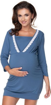 Peekaboo Koszulka Nocna Koszula Nocna Ciążowa Model 0155 Blue