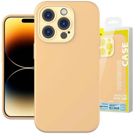Baseus Zestaw Etui + Szkło Liquid Silica Gel Iphone 14 Pro Żółte  