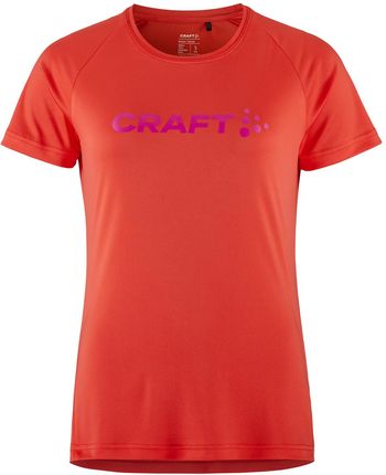 Damska Koszulka z krótkim rękawem Craft Core Essence Logo Tee W 1911785-484000 – Pomarańczowy