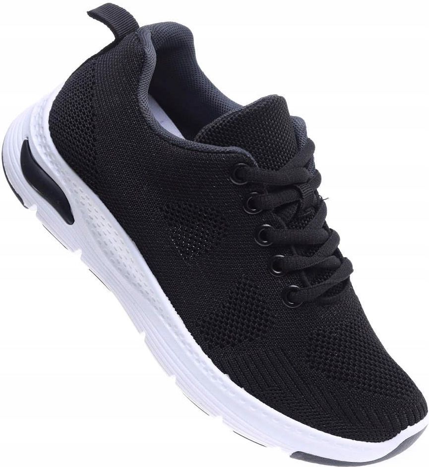 Czarne Sportowe Buty Damskie Z Mi kkiego Materia u Sneakersy 15818 40 czarne-sportowe-buty-damskie-z-mi-kkiego-materia-u-sneakersy-15818-40