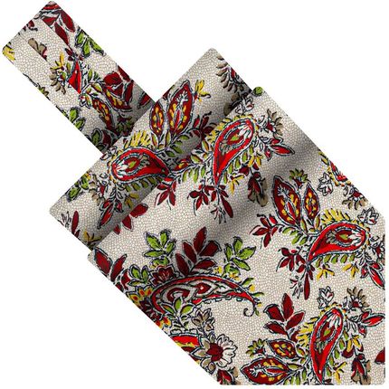 Em Men'S Accessories Fular Bawełniany Beżowy W Bordowe Paisley Em 2109031000329