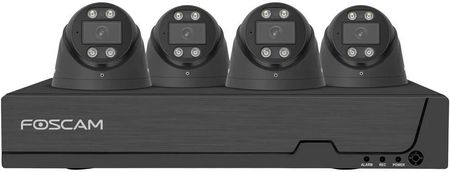 Foscam Fn9108E-T4-2T Black Lan Ip-Zestaw Monitorujący 8-Kanałowy Z 4 Kamerami 3840x2160 Px