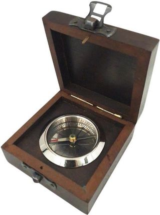 Giftdeco Kemis House Of Gadgets Kompas Mosiężny W Drewnianym Pudełku