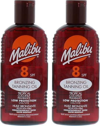 Malibu Tanning Oil Olejek Do Opalania SPF8 200ml x2szt