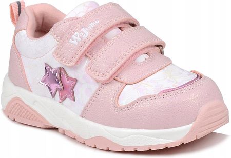 Buty dziecięce sportowe różowe adidasy dziewczęce rzepy Wojtyłko 24397 29