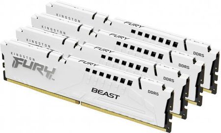 Kingston DDR5 128GB 5200Mhz CL40 FURY Beast White KITx4 (KF552C40BWK4128)