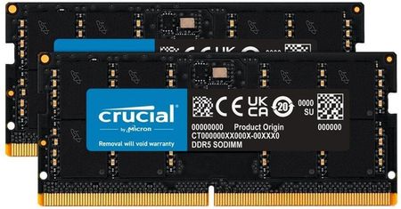 Pamięć RAM Crucial Ddr5 Kit 96 Gb: 2 X 48 Gb Sodimm 262Pin 5600 Mhz / Pc544800 (CT2K48G56C46S5)