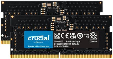 Crucial Classic Sodimm Ddr55600 16Gb Cl46 Dual Channel (2 Sztuk) Czarny (CT2K8G56C46S5)