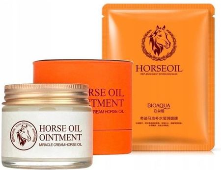 Krem Bioaqua Odżywczy Horse Oil Moisturizing+Maska na dzień 70g