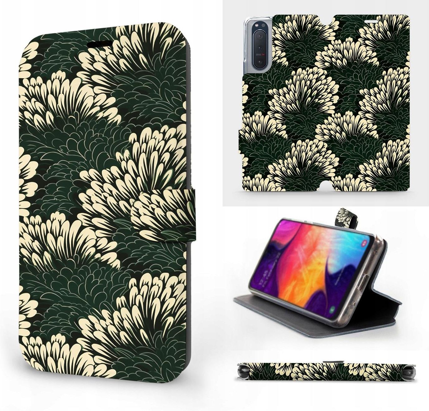 Custodia Portafoglio Con Flip Per Sony Xperia 5 II | Colore Oro | Protezione Antiurto