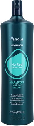 Fanola Wonder No Red Extra Care Szampon Neutralizujący Do Włosów Brązowych 1L