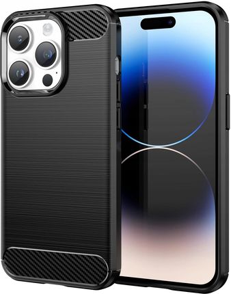 Forcell Carbon Case Etui Case Obudowa Pokrowiec Futerał Do Iphone 14 Pro Max Czarny - zdjęcie 2