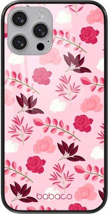 Babaco Etui Do Apple Iphone 6/6S Kwiaty 020 Premium Glass Różowy