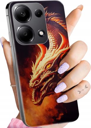 Hello Case Etui Do Xiaomi Redmi Note 13 Pro 4G Poco M6 Pro 4G Smoki Dragon
