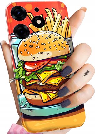 Hello Case Etui Do Tecno Spark 10 Pro Hamburger Burgery Fast-Food Jedzenie Case