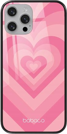 Babaco Etui Do Apple Iphone 12 Pro Max Serduszka 007 Premium Glass Różowy