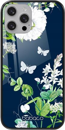 Babaco Etui Do Apple Iphone X/ Xs Kwiaty 032 Premium Glass Granatowy