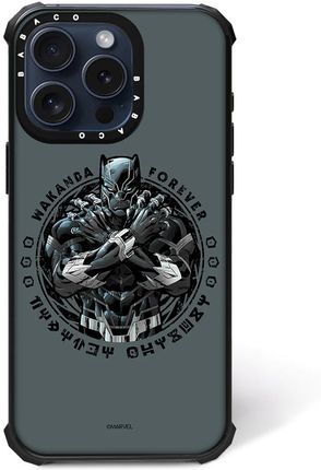Ert Group Etui Do Apple Iphone 15 Pro Czarna Pantera 018 Marvel Magsafe Szary