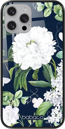 Babaco Etui Do Apple Iphone 6/6S Kwiaty 031 Premium Glass Granatowy