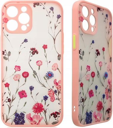 Forcell Design Case Etui Obudowa Pokrowiec Futerał Do Iphone 12 Pro Różowe Kwiaty