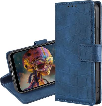Case Etui Z Klapką Iphone 14 Pro Max Futerał Na Telefon Niebieski