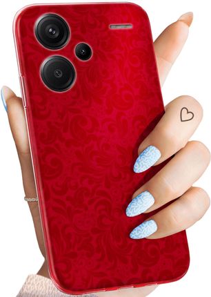 Hello Case Etui Do Xiaomi Redmi Note 13 Pro Plus 5G Czerwone Serca Róże Obudowa