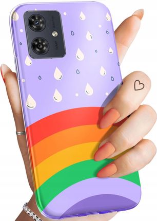 Hello Case Etui Do Motorola Moto G54 5G Tęcza Rainbow Obudowa Pokrowiec Case