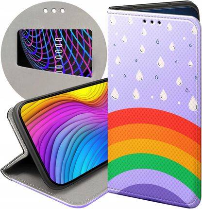 Hello Case Etui Z Klapką Do Motorola Moto G84 5G Tęcza Rainbow Futerał Case