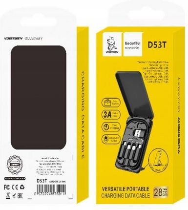 Zestwa Denmen Adaptery Micro Typ-c Iphone Kabel Pd Etui D53 #34354