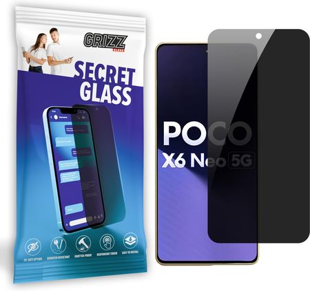 Grizzglass Sekretne Szkło Hybrydowe Do Xiaomi Poco X6 Neo Prywatyzujące Grizz Secretglass