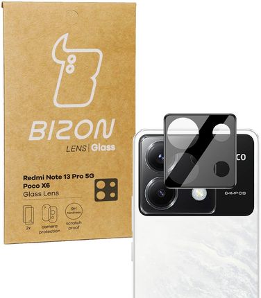 Bizon Szkło Na Aparat Glass Lens Do Xiaomi Poco X6 Redmi Note 13 Pro 5G 2 Sztuki