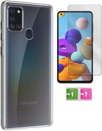 Martech Etui Silikonowe 2Mm Do Samsung Galaxy A21S Pokrowiec Case Szkło Na Ekran