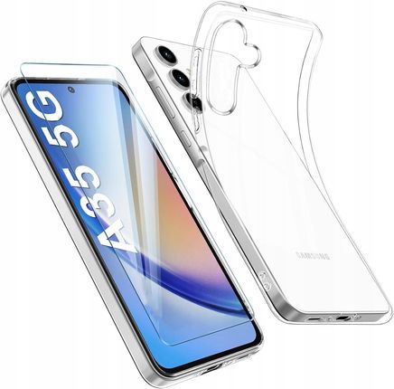 Case Etui Do Samsung Galaxy A35 A35 5G Silicone Slim Szkło Szybka 9H