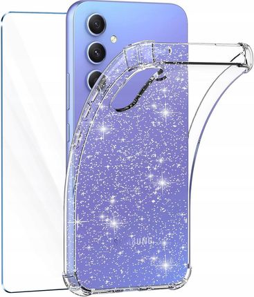 Nela-Styl Etui Brokat Shine Case Anti Shock Do Samsung Galaxy A35 5G +Szkło