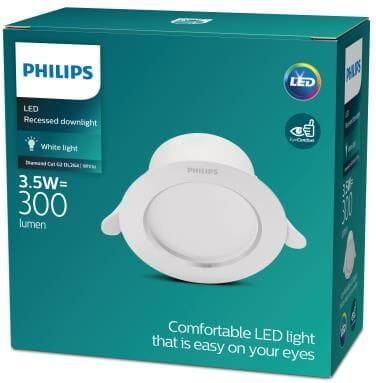 Philips 8719514453203 Diamond Cut G2 Dl264 Rd090 4.5W 3000K Wh Lampa Wpuszczana