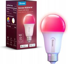 Govee Inteligentna żarówka Smart Light Bulb RGB 800LM 2.4GHz Wi-Fi + Bluetooth H6004
