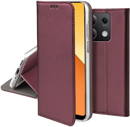 Case Etui Skórzane Do Xiaomi Redmi Note 13 5G Magnetyczne Book Szkło Szybka 9H