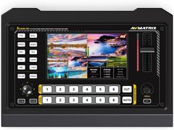 AVMATRIX SHARK S6 | Mikser wideo FullHD z wbudowanym monitorem, 6-kanałowy, 4x SDI, 2x HDMI, nagrywanie, streaming