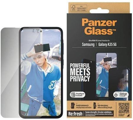 Panzerglass Szkło Hartowane Samsung Galaxy A35 5G Ultra-Wide Fit Privacy Screen Protection Easy Aligner Included P7357