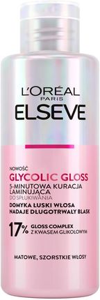 L'Oréal Paris Elseve Glycolic Gloss 5-Minutowa Kuracja Laminująca Do Włosów Spłukiwania 200ml