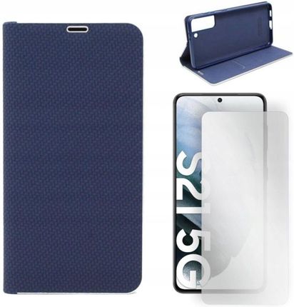 Gsm Hurt Etui Do Samsung Galaxy S21 5G Granat Case Flip Vennus Carbon I Szkło