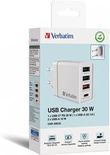 Verbatim Sieciowa 1Xusb C Pd 20W A Qc 3 0 2Xusb 10W Ue Biała (49701)