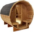 SAUNA OGRODOWA FIŃSKA BECZKA Z PIECEM ASKER 4-6 OSOBOWA 210x240 CM Hydrosan