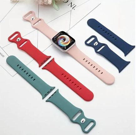 Pasek do zegarka Apple Watch Sport 42/44/45/49mm granatowy Silikon Rhinocel  - Opinie i ceny na Ceneo.pl