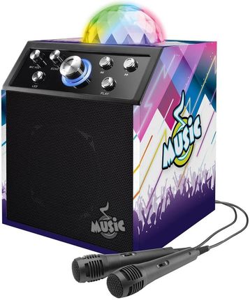 MU Karaoke BT Disco Cube w/2 Mics