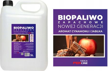 Pek-Line Bioetanol Biopaliwo Bio Paliwo Zapachowe Biokominek Cynamon Jabłko 5l
