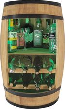 Weeco Barek Beczka Drewniana Z P�k� 2 Le�akiem Na Butelki Domowy Bar O�wietlenie Na Wino Rgb Jasny Br�z