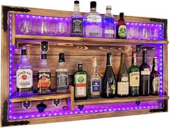 Weeco Wisz�ca P�ka Na �cian� Z O�wietleniem Rgb Bar Domowy Rustykalny Barek