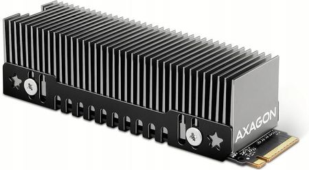Axagon CLR-M2XT Chłodnica aluminiowa pasywna do dysku M.2 SSD, ALU korpus, silikonowe podkładki termiczne, wysokość 24mm (CLRM2XT)