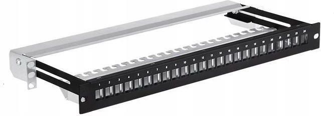 Netrack Patch panel keystone RACK 19 1U, 24 porty, FTP, STP, wysuwany ...